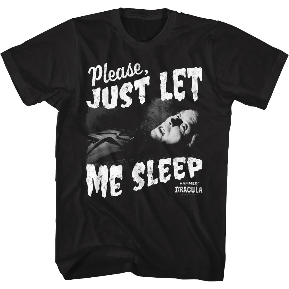 Dracula Please Just Let Me Sleep Hammer Films Tshirt